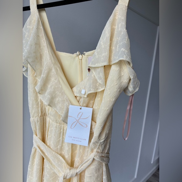 Gal Meets Glam Helena Eyelet Dress in Sunshine - Picture 10 of 11